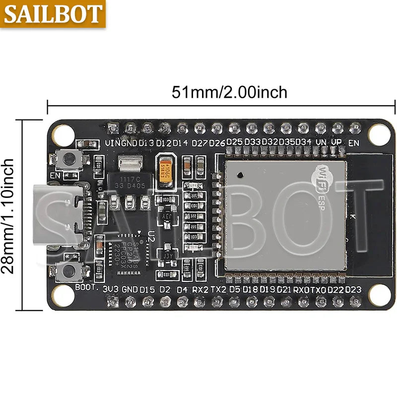 1/5/10PCS  WR-32 32-S Development Board WiFi+Bluetooth-compatible TYPE-C/MICRO  32 30Pin ESP32 Nodemcu CP2102