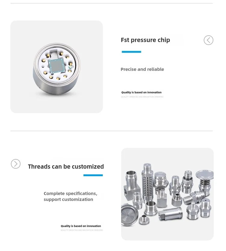 Pressure Transmitter 4-20mA Industrial Sensor M12 Connector IP67 Hydraulic Oil Air Monitoring