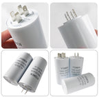 AC 450V CBB60 Dual Insert Motor Starting Capacitor 4pin 4UF-60UF Replacement Motor Run Capacitors For Air Compressor Water Pump