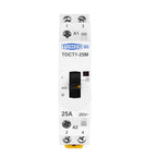 TOMZN TOCT1 2P 25A 220V/230V 50/60Hz Din Rail Household AC Modular Contactor With Manual Control Switch 2NO or 1NO 1NC or 2NC