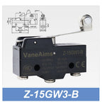 Z-15 Micro Limit switch Travel Switch Small Horizontal Roller Lever 15A 250V 1NO1NC Normally Open Normally Closed Travel Switch