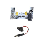 MB102 Breadboard Power Supply Module + MB-102 830/400 Points Solderless Breadboard Kit with 65 Flexible Jumper Wires 3.3V/5V