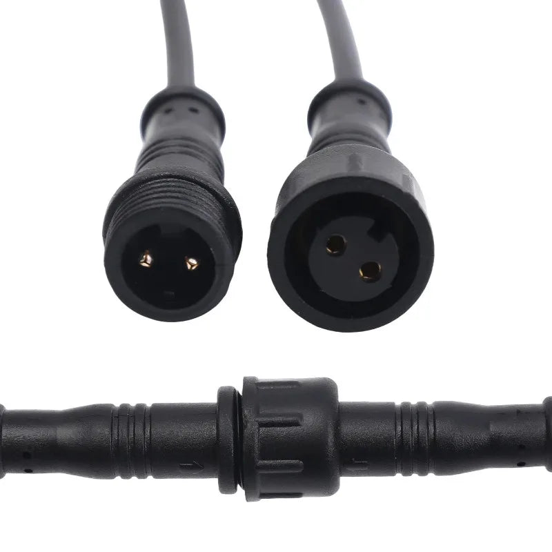 M12 IP67 Waterproof Cable Connector 2/3/4 Pin Male Female Plug with PVC Wire for Car Motorcycle LED Light Auto Accessories