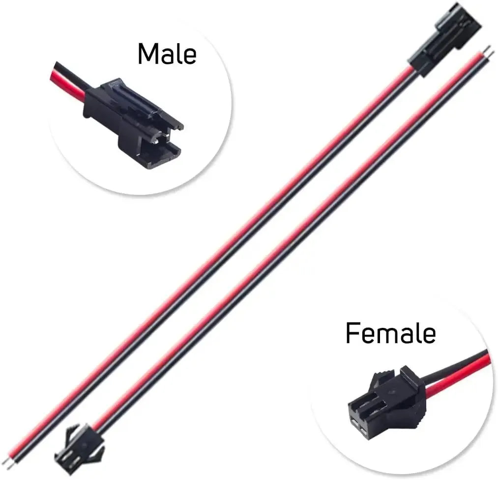 10 Pairs 2/3/4/5pin SM JST 15cm Cable Female/Male Connectors for Led Strip RGB 5050 3528