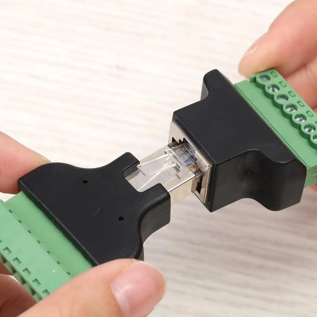 RJ45 Male Female To 8 Pins Screw Terminal Block Adapter RJ45 8P8C Breakout Board for Cat7 Cat6 Cat5 Ethernet Extender Connector