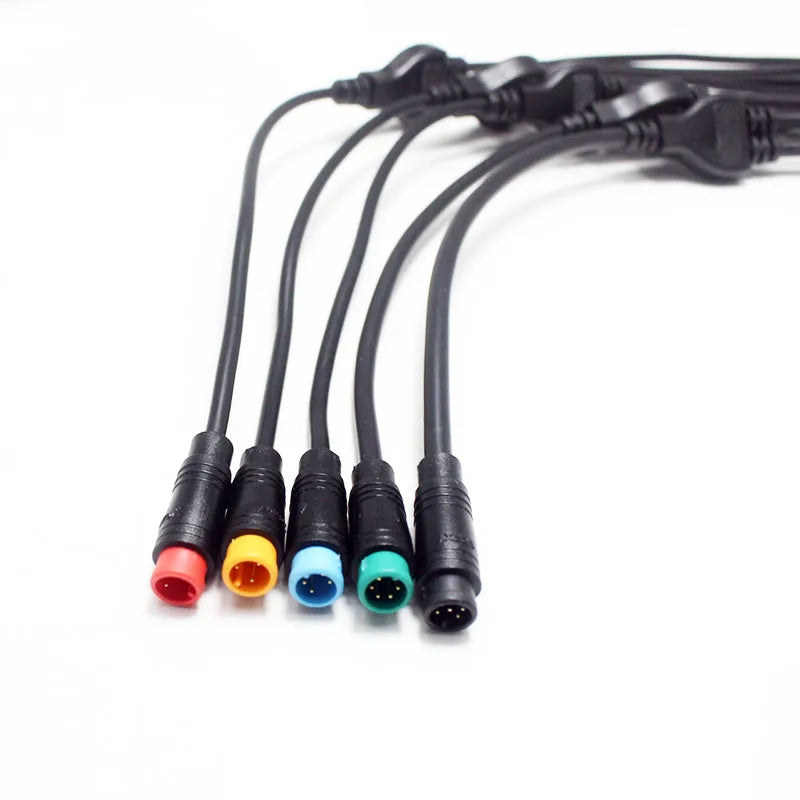 1Pcs M8 Y Splitter E-bike Cable 1Male to 2 Female 2 3 4 5 6 Pin Electric Bicycle Plug for Scooter Brake Signal Sensor