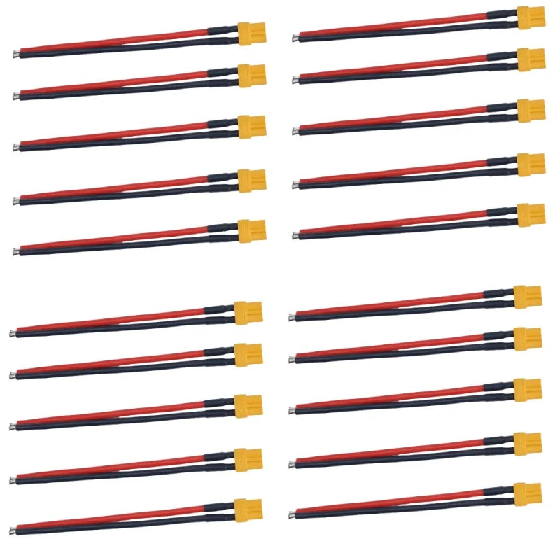 XT30 Male and Female Connector Plug with Silicone Wire 16AWG Cable, Suitable for FPV Drones with RC Lipo Fixed Wing Batteries