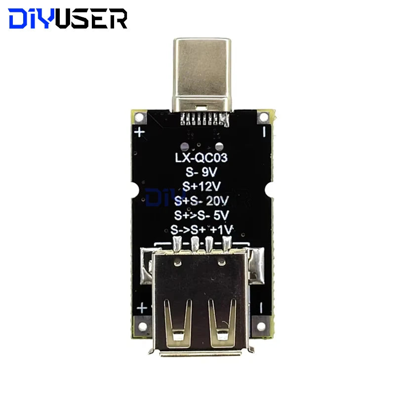 USB Type-C PD Trigger Module 100W 5A QC3.0 Adapter Cable 5V 9V 12V 15V 20V Output for Laptop Charger Power Supply DIY