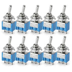 10Pcs Miniature Toggle Switch ON-OFF-ON Mini Button Rocker Power Switch 3Pin 6Pin ON-OFF MTS-102 MTS-103 MTS-202 MTS-203