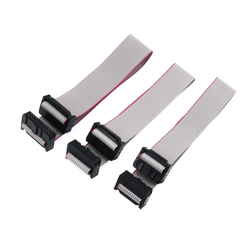 Gray 30CM Flat Ribbon Data JTAG ISP Download Cable 2.54MM Pitch FC-6/8/10/12/16/20/26/30/40/50/60/64 PIN for DC3 IDC Box Header