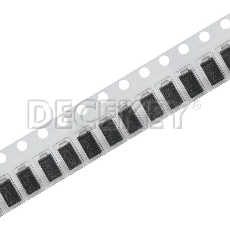 50pcs SS34 SMD Diode 3A/40V Schottky Diodes SMA Package DO-214AC Model 1N5822