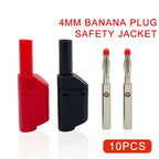 20Pcs Retractable Sheath Stackable 4mm Banana Plugs Nickel-plated Lantern Plug  Solder Banana Plug Connector with Sheath