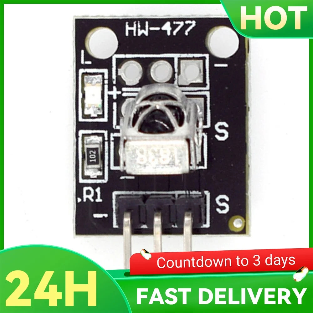 KY-022 IR Infrared Sensor Receiver Module 2.7-5.5V IR Receiver Module 3Pin TL1838 VS1838B 1838 for Arduino DIY Kit