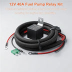 Heavy Duty 40AMP Electric Fuel Pump Relay Kit Waterproof Relay Wiring Harness With Nylon Wire Looms& Long Wires 30247