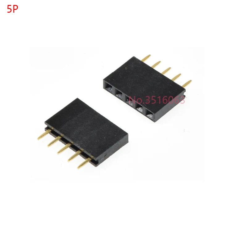 10PCS 2/3/4/5/6/7/8/10/12/16/20/40 Pin Single Row Straight Pin Female Header 2.54MM Pitch Connector Socket 2P/3P/4P/16P/20P/40P