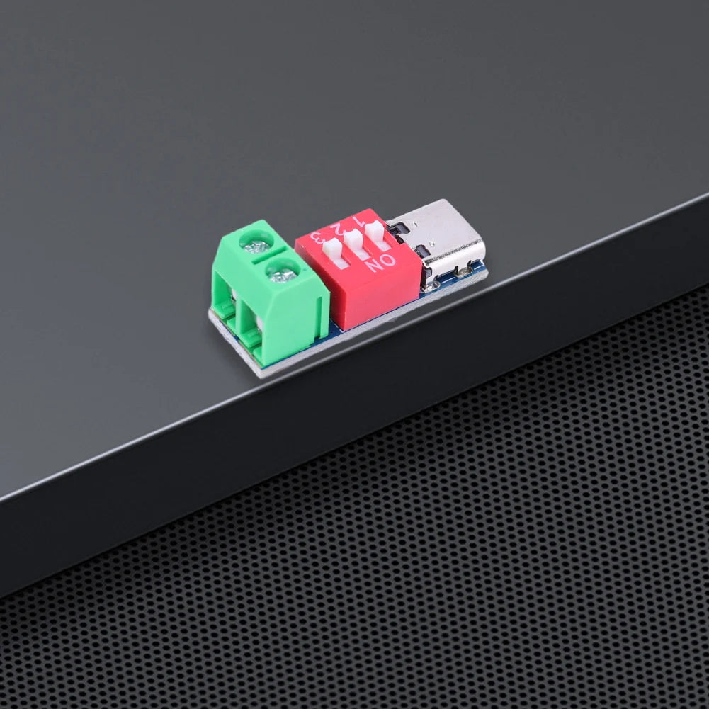 PD Trigger Module Type-C Fast Charging Test Board 5-20V Adjustable USB-C Power Detector Voltmeter for Power Bank 100W PD3.0 QC4+