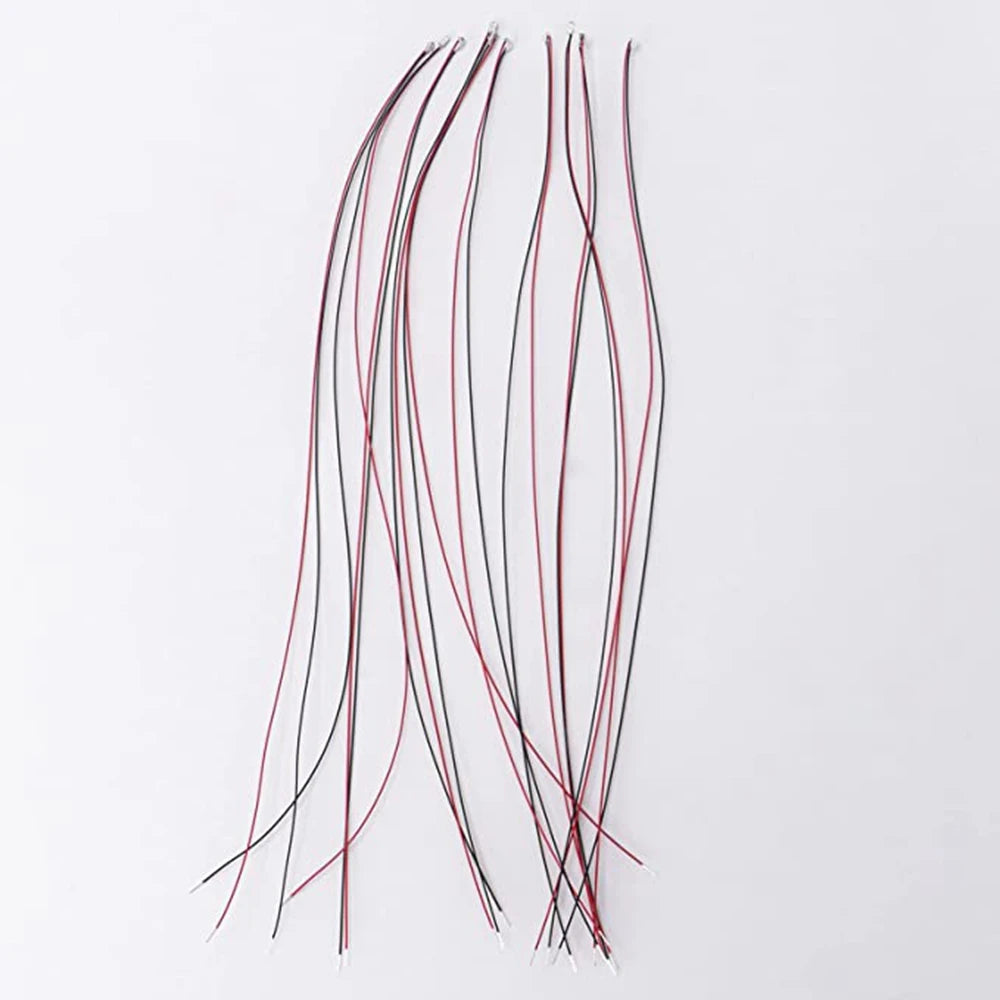 10Pcs 0402 0603 Led SMD Wire For Model Train HO N OO Scale Red Black Line Pre-soldered Micro Litz Diorama Railway 30cm 3V