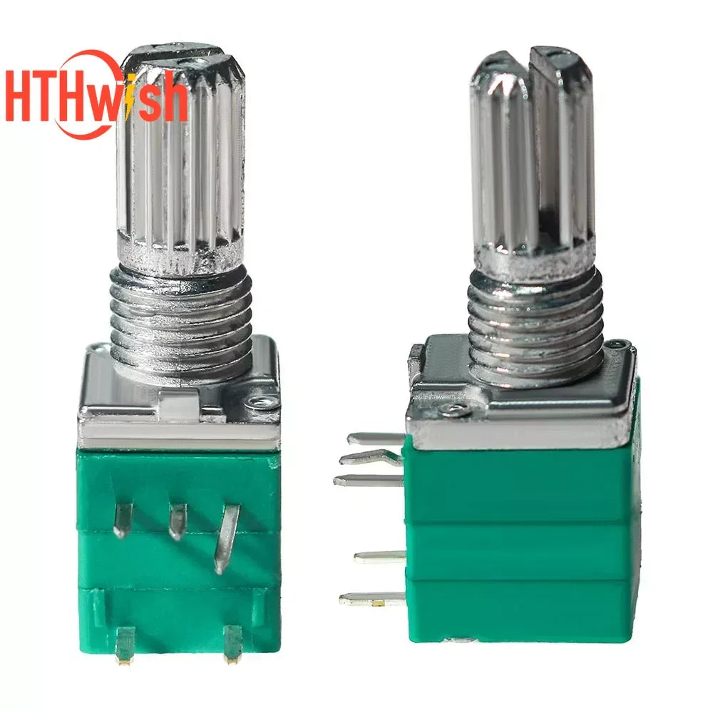 New 5PCS Volume Potentiometer Industrial Switches 5Pin 5K 10K 20K 50K 100K Switch Audio Shaft 15mm Amplifier Sealing RK097G
