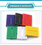 2PCS SYB-170 Mini Solderless Prototype Experiment Test Small Breadboard Kit With 170 Tie Points Plus Adhesive Back 35*46*8mm