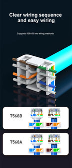 RJ45 Keystone Jack Module CAT8 Cat7 CAT6A Tool-Less STP Shielded Self-Locking CAT6 CAT5E Zinc Alloy Network Coupler Adapter