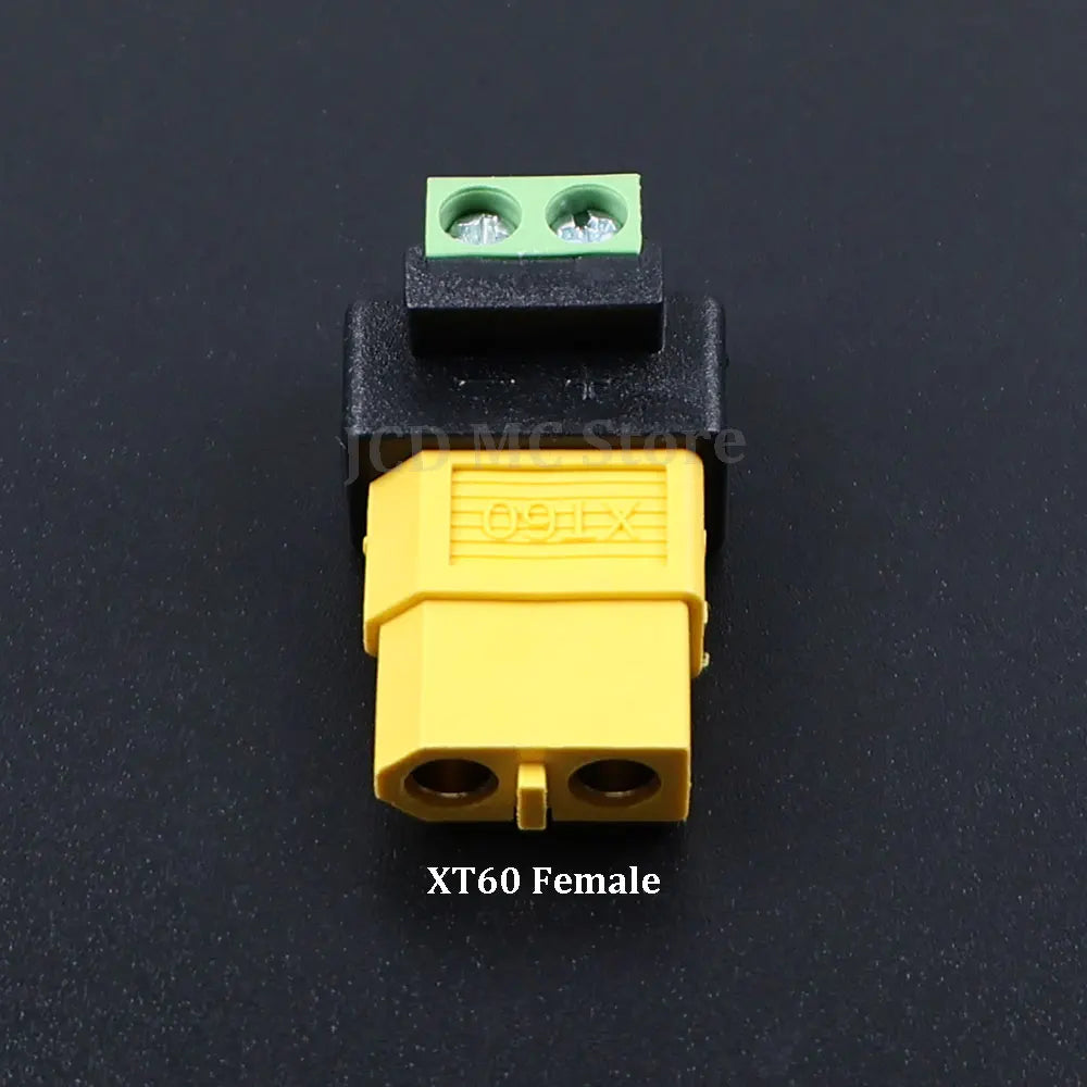 1PC XT60 Male/Female To 2Pin Solderless Power Plugs for Solar Panels Drone XT60 Connectors Screw Terminal Adapter