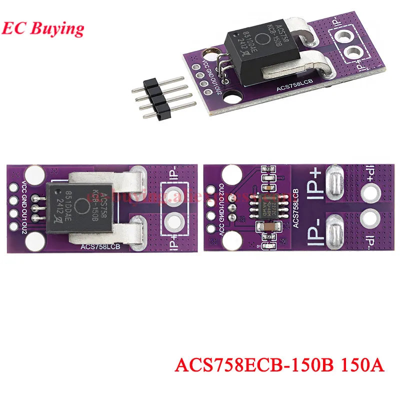 10Pcs/1pc ACS712 ACS758 Hall Current Sensor Module Detector 5A 20A 30A 50A 100A 150A 200A Range Detection Board For Arduino DIY