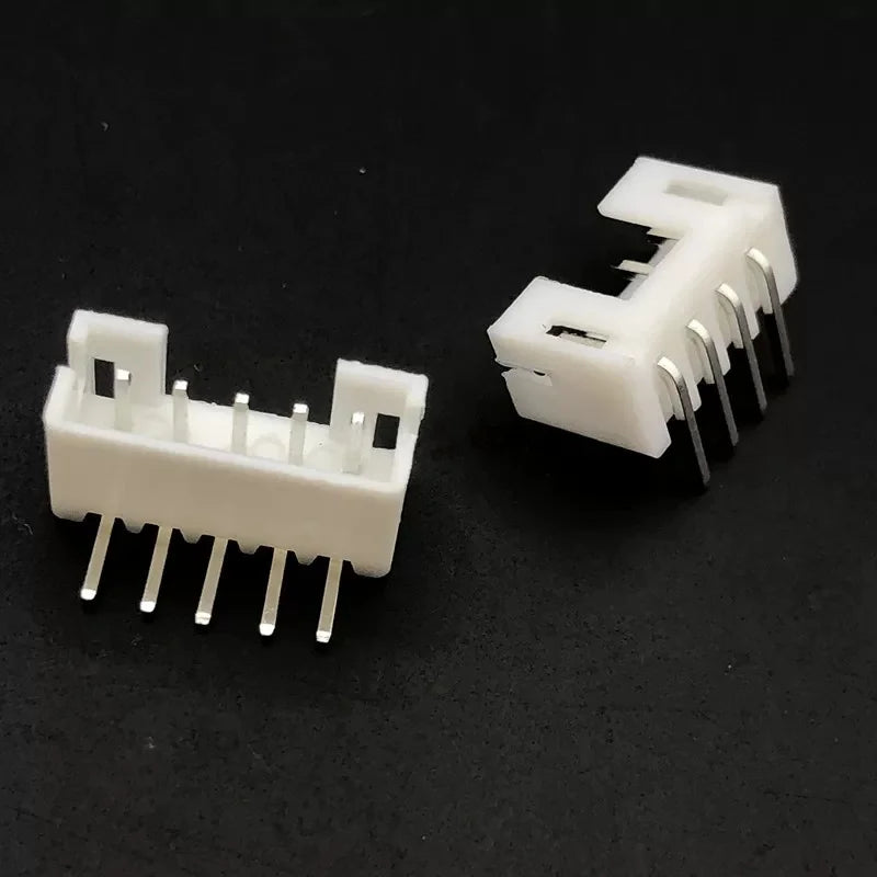 50pcs PH2.0 Connector Pitch 2.0mm Pin Header Male Connector Right Angle 90 Degrees Bend Curved Needle 2/3/4/5/6/7/8/9/10-12pin