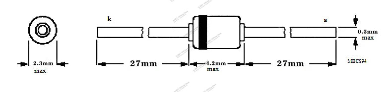 50pcs DIP 1W Zener Diode DO-41 IN/1N47 3.3 V 3.9V 4.3 4.7 5.1 6.2 6.8 7.5 8.2 9.1 10 12 13 15 16 18 20 22 24 27 30 33 36 39 43 V