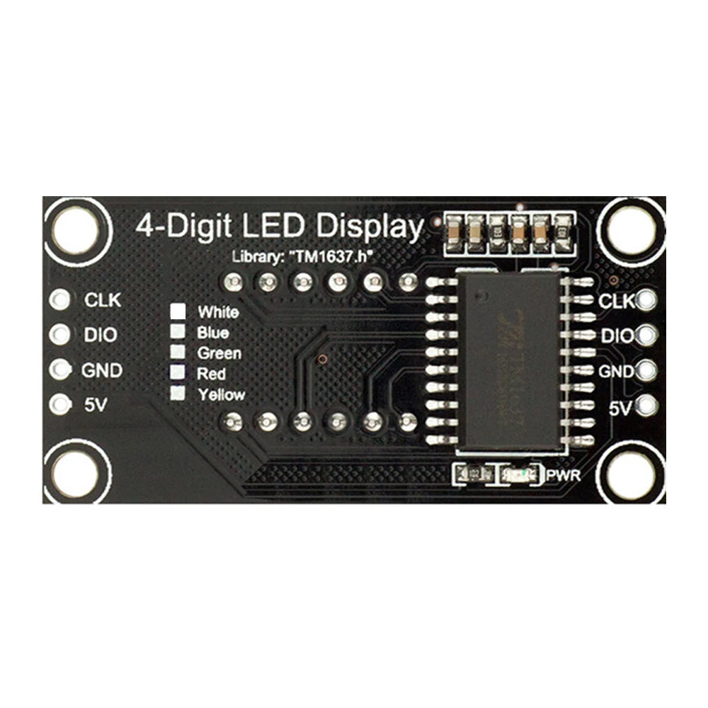TM1637 LED Display Module 4 Digit 7 Segment 0.36 inch Time Clock Indicator Tube Module Red Blue Green Yellow White for Arduino