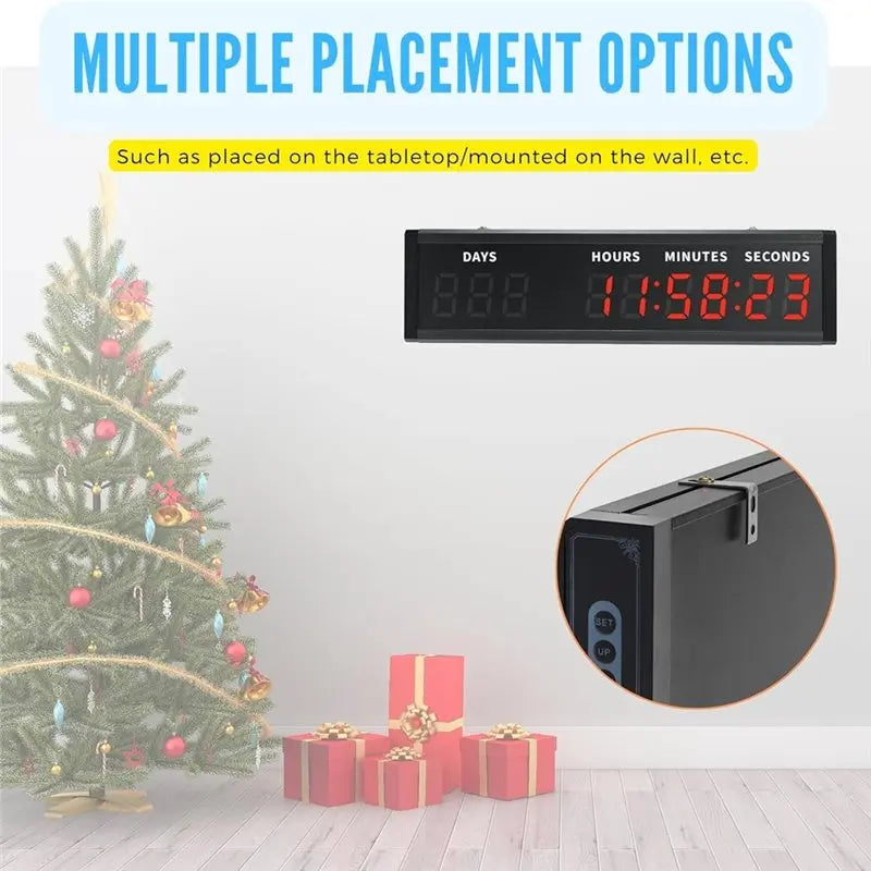2025 Trend Large Digital Countdown Clock,LED Display, 999 Day Countdown Timer For Christmas, Count Up/Down Calendar For US US Pl