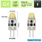 2pcs Mini G4 12V 24V LED Lamp Dimmable Light 3W COB Bulb AC DC 12V Lampada COB 360 Beam Lampada G4 COB Lights Replace Halogen