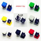 10PCS 6X6X7.3mm 4PIN DIP SMT Momentary Tact Button H=8.7mm With Cap Mini Push Button