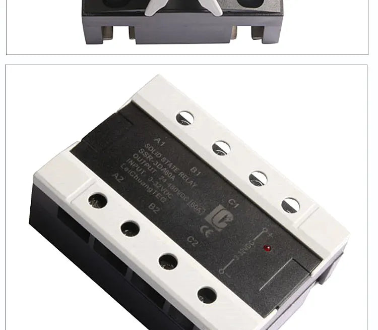 LCTC 3-Phase  SSR10A 25A 40A 60A 80A 100A 120A DC to AC AC to AC DC to DC Solid State Relay Zero-crossing Relay 3-32VDC