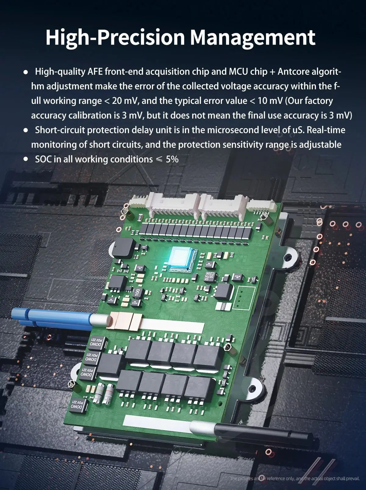 SMART BMS 400A 420A HighCurrent 4-30S BMS for Lifepo4 Li-ion Battery with BT UART for Golf Cart EV and Industrial Energy Storage
