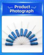 10pcs 5W Metal Film Resistor 1% 1Ω - 1MΩ 2 2.2 10 15 47 100 120 390 470 820 1K 1.2K 3K 8.2K 22K 20K 33K 47K 150K 330K 560K ohm