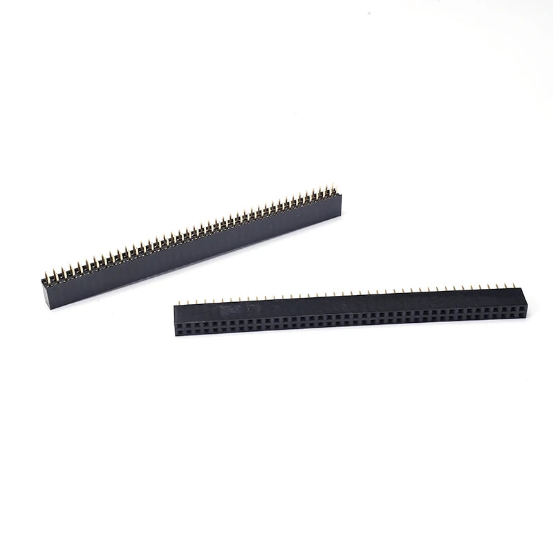 10pcs 2.54mm 2X2/3/4/5/6/8/10/12/13/20/40 Pin Female Header Strip Connector Double Row Straight Needle  2.54 Female Header Socke