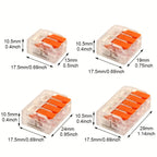 Multi Port Orange Universal Quick PlugIn Terminals Connectors Wire Connector Terminals Two Hundred Fifty Volt Thirty Two Amp