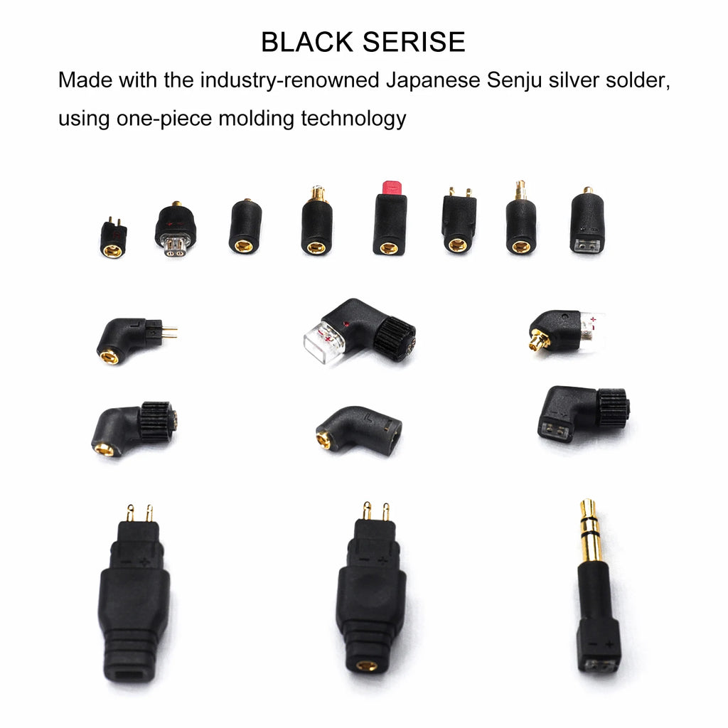 OKCSC 1 Pair Earphone Interface Conversion Pin Connector HIFI Headphone Plug MMCX JH HD580 3.5mm to 0.78mm Gold-plated Plug