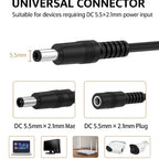 BNC Video + DC Power Extension Cable 5-50M | Outdoor 2-in-1 Coax Cable for CCTV DVR AHD TVI CVI Camera System