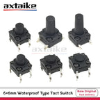 50Pcs 6×6mm Waterproof Type Tact Switch DIP SMD 4Pin 6*6*4.3/5/6/7/8/9/10/11/12/13mm Mini Micro Momentary Tactile Push Button