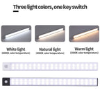 Night light LED Cabinet Light USB Rechargeable Motion Sensor Light Suitable For Kitchen Wardrobe Cabinet Lighting 30cm/40cm/50cm