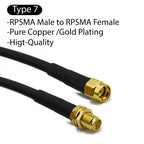 RG58 SMA Male to SMA Female 50ohm Coaxial Cable Low Loss RF Coax Assembly WiFi Antenna Extension Cable Connector Adapter Pigtail