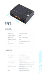 ToolkitRC M8D 1600W 50A Charger DC Balance Touch Screen 65W Fast Charge Dual Channels for 1-8S Lipo Battery For Rc FPV Drone Car