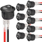 ON Off Round Rocker Switches SPST 20mm Mini 12 Volt DC Mini Circle Toggle Switch 12V for Car Automotive RV 2 Pin
