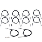 10Pcs Temperature Sensor Probe NTC Thermistor Temp Transducer 5x25mm Cylindrical Head 500mm10K B3435