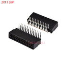 5pcs Right Angle Edge Card Connector Slot 2.54 mm Pitch 8/10/12/16/18/20/28/30/36/40/50/60/72/80/98 Pin PCB Gold Finger Socket