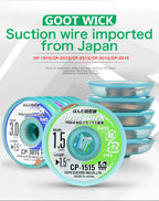 100% Original GOOT Solder Wick No-clean Tin Suction Line Tin Suction Tape Clean Tin Desoldering Wicks Soldering Paste