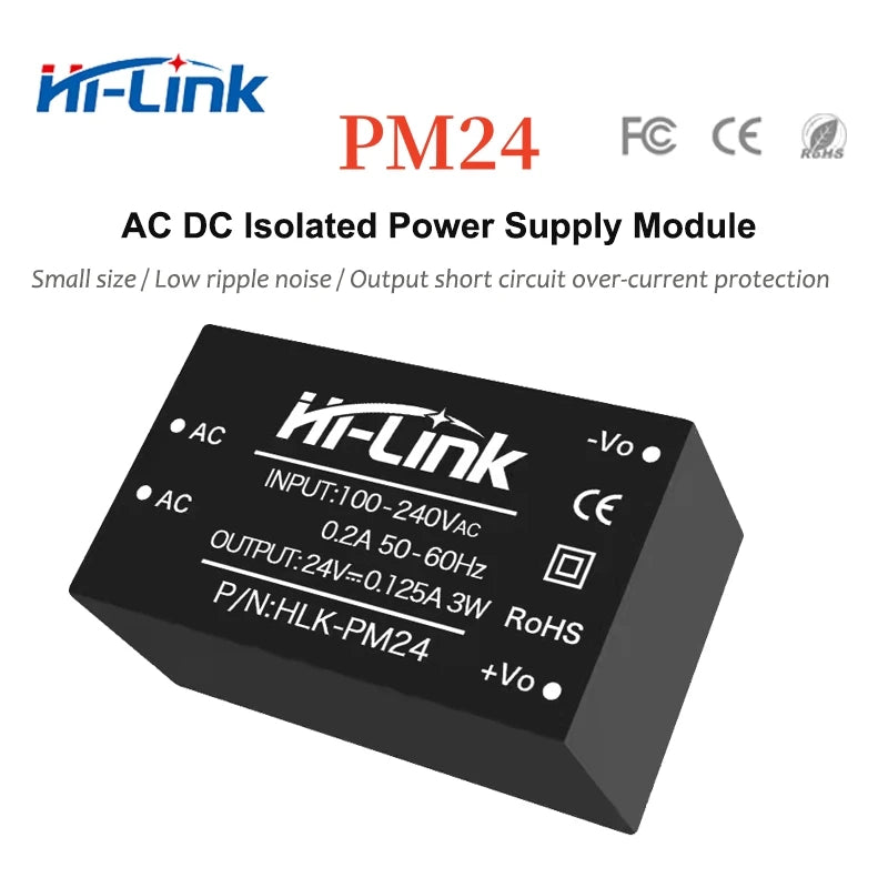 Hi-Link HLK-PM01 AC DC Step Down Converter Manufacturer 220V to 5V 3W Mini Intelligent Compact Power Supply Module