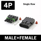 5/20Sets 2.5mm 1/2/3/4/6Pin Waterproof Electrical Connector Male Female Plug Delphi Injector Socket 12010975 For GM Motorcycle