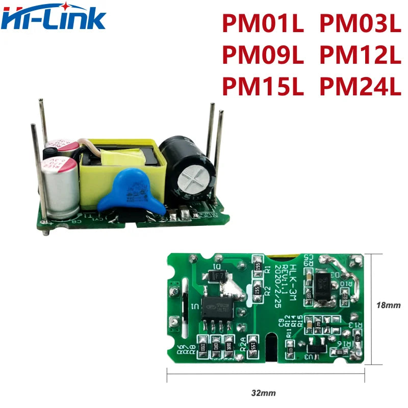Hi-Link Ultra-small HLK-PM03L Open Frame HLK-PM01L ACDC 220V to 5V 600mA 3W Switching Power Module HLK-PM01 Without Shell